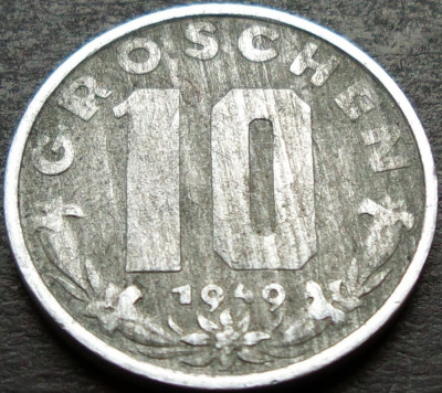 Moneda istorica 10 GROSCHEN - AUSTRIA, anul 1949 * cod 814 foto