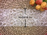 Rola de dantela pentru proiecte DIY Little lane, poliester, rosu, 4,5 m x 8 cm