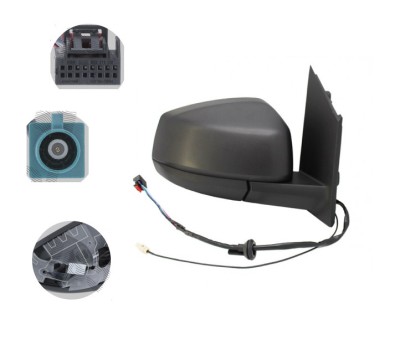 Oglinda exterioara Volkswagen Caddy, 11.2020-, montare dreapta, reglaj electric; carcasa neagra; incalzit; sticla convexa; geam cromat; 16 gauri / 5 foto