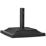 Outsunny Baza penru Umbrela de Gradina din Rasina Greutate 12 kg pentru Stalpi &Oslash;32-38-48 mm, 44x44x33 cm,Neagra | Aosom Romania