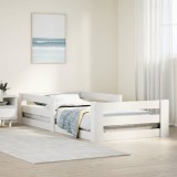 VidaXL Cadru de pat fără saltea alb 80x160 cm lemn masiv de pin