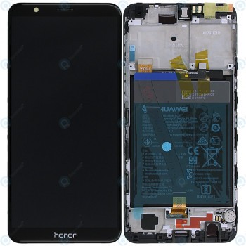 Huawei Honor 7X (BND-L21) Capac frontal modul display + LCD + digitizer + baterie negru 02351PUU foto