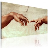 Cumpara ieftin Tablou pictat manual - The creation of Adam: fragment of painting 120x60 cm