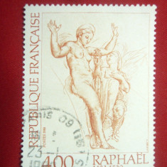 Timbru -Pictura - Raphael -Nud 1983 Franta , 1 val. stampilata
