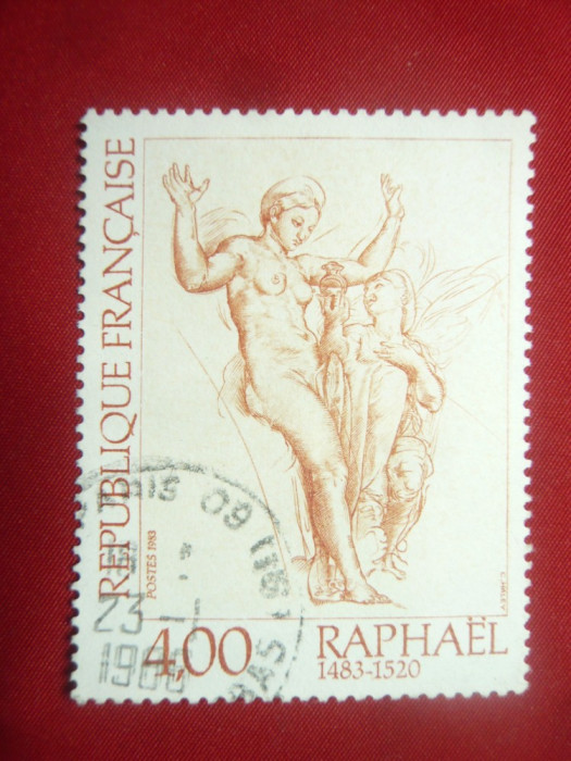 Timbru -Pictura - Raphael -Nud 1983 Franta , 1 val. stampilata