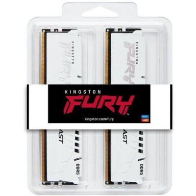 Memorie Kingston FURY Beast White 64GB DDR5 6400MHz CL32 Dual Channel Kit foto