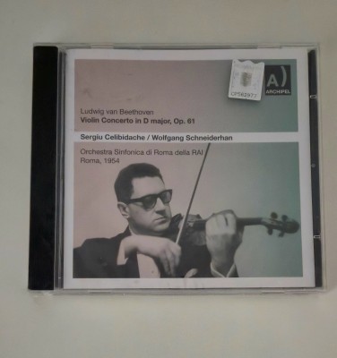 Cd Audio Ludwig van Beethoven Dirijor Sergiu Celibidache Vioara Wolfgang Schneiderhan cd sigilat foto