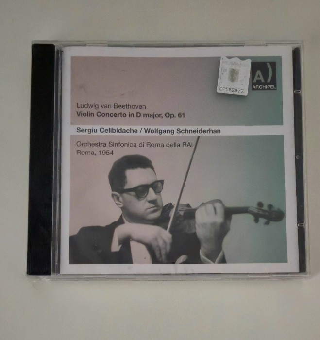 Cd Audio Ludwig van Beethoven Dirijor Sergiu Celibidache Vioara Wolfgang Schneiderhan cd sigilat