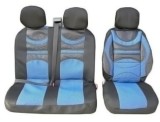2+1 Universal Huse Scaune cu Suport lombar pentru Microbuze Negru Albastru Piele Textile
