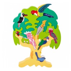 Puzzle din lemn, Copacul cu pasari, 7Toys