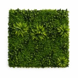 Panou gard viu artificial tip cimisir, 100 x 100 cm, verde decorativ