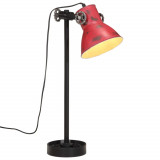 VidaXL Lampă de birou 25 W, roșu uzat, 15x15x55 cm, E27
