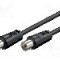 Cablu adaptor coaxiala 9,5mm mufa, coaxiala 9,5mm priza, 10m, 75&Omega;, Goobay - 11564