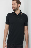 BOSS polo de bumbac culoarea negru, uni 50494697