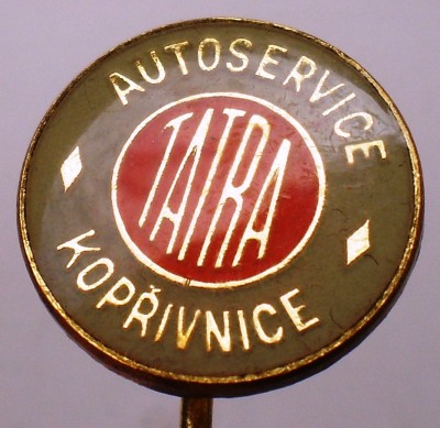 I.213 INSIGNA STICKPIN CEHOSLOVACIA AUTO AUTOCAMION AUTOSERVICE TATRA foto