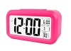 Ceas Desteptator Digital cu Termometru MRG M899, LCD, Lumina de Noapte, Functie Snooze, Roz