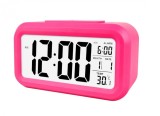 Ceas cu Termometru MRG M899, LCD , Lumina Noapte, Roz C899