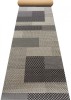 Traversa Festonata Surfilata, Latime 1m, Tip Iuta, Model Flex 19645-19, Marime 100 x 200 cm, Crem, Maro, Antiderapant, Antialergic, Polipropilena, Liv