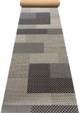 Cumpara ieftin Traversa Festonata Surfilata, Latime 1m, Tip Iuta, Model Flex 19645-19, Marime 100 x 200 cm, Crem, Maro, Antiderapant, Antialergic, Polipropilena, Liv