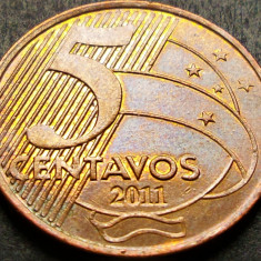 Moneda 5 CENTAVOS - BRAZILIA, anul 2011 *cod 787 = Joaquím José da Silva Xavier