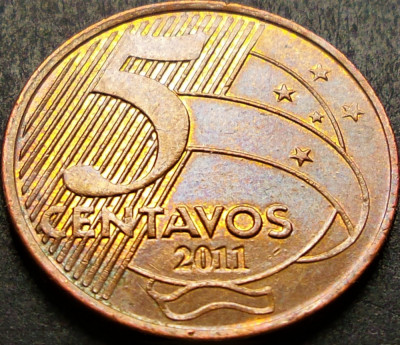 Moneda 5 CENTAVOS - BRAZILIA, anul 2011 *cod 787 = Joaqu&amp;iacute;m Jos&amp;eacute; da Silva Xavier foto