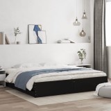 VidaXL Cadru de pat cu sertare, negru, 180x200 cm, lemn prelucrat