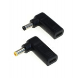 Set adaptor de incarcare USB-C PD OTB pentru laptop compatibil cu ACER / HP / TOSHIBA - 19V (5.5x2.5mm / 5.5x2.1mm)