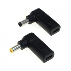Set adaptor de incarcare USB-C PD OTB pentru laptop compatibil cu ACER / HP / TOSHIBA - 19V (5.5x2.5mm / 5.5x2.1mm)