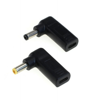 Set adaptor de incarcare USB-C PD OTB pentru laptop compatibil cu ACER / HP / TOSHIBA - 19V (5.5x2.5mm / 5.5x2.1mm) foto