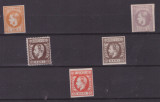 Romania 1868-1871-1872-Lot de 5 timbre nestampilate cu sarniera, Nestampilat
