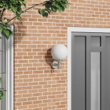 vidaXL Lampa de perete cu senzor Argintie Oțel Inox IP44