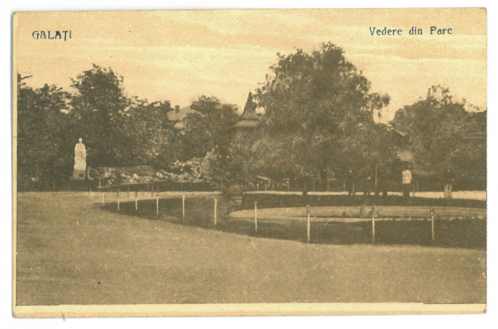 3324 - GALATI, Park, Romania - old postcard - unused