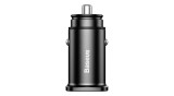 &Icirc;ncărcător auto Baseus Square 2x USB QC 3.0, negru (CCALL-DS01)