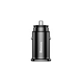 &Icirc;ncărcător auto Baseus Square 2x USB QC 3.0, negru (CCALL-DS01)