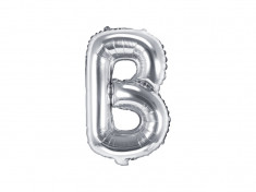 Balon folie metalizata litera B, Argintiu, 35cm foto