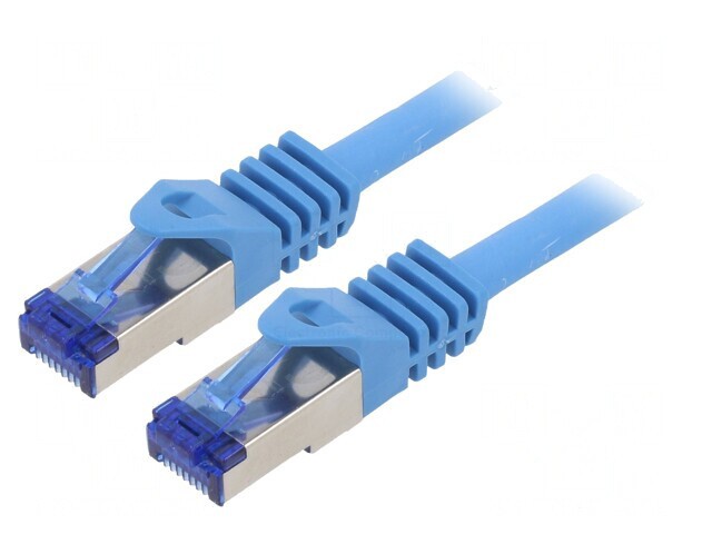Cablu Patch S/FTP Cat6a LSZH Albastru 3m