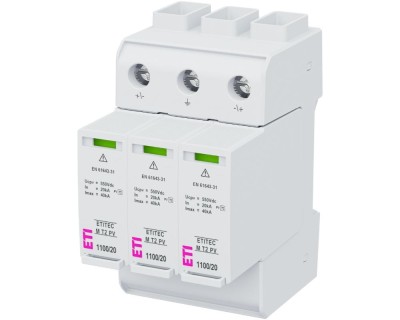 Descarcator T2 3P 1100V 20kA fara semnalizare Eti 002440515 foto