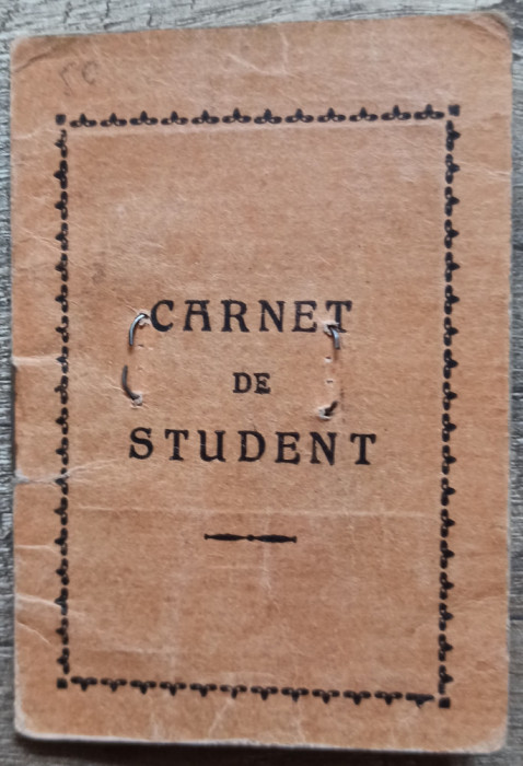 Carnet de student Facultatea de Teatru, Bucuresti, 1948