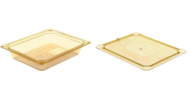 Container GN 1/2-65 mm Amber &ndash; Rezistent la +190&deg;C &ndash; Cu Capac