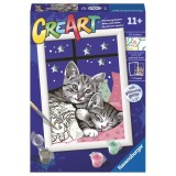 Cumpara ieftin Ravensburger - CreArt pictura pe numere pentru copii pisicute somnoroase cu