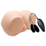 Masturbator automat CRAZY BULL Vaginal and Anal, simulare vaginală și anală, cu telecomandă, din TPR, culoarea pielii