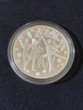 Rusia 1996 &ndash; 3 ruble &ndash; Baletul rusesc &ndash; Monedă din argint de 1 uncie
