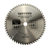 Disc taiat lemn ROTOR 350*32/30/25,4 cu adaptor 56T Innovative ReliableTools