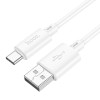 Cablu USB Hoco X88, USB-A la Type-C, 3A, 1m, Alb, Incarcare Rapida, Compatibil Android, Tablete
