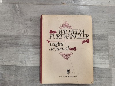Pagini de jutnal de Wilhelm Furtwangler foto