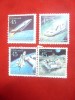 Serie Cosmos- Congres UPU 1989 SUA 4 valori stampilate, Stampilat