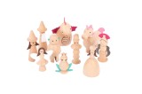 Set 10 figurine din lemn lumea basmelor