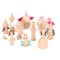 Set 10 figurine din lemn lumea basmelor