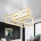 Lustra LED cu telecomanda ,Suspendata 98W, 4 Elemente, lumina Rece/Calda/Neutra, Dimabila, Inaltime Reglabila, Auriu ModernLight Concept