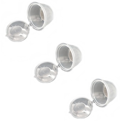 Set 3 Capsule cafea, reutilizabila, reincarcabila, compatibil Dolce Gusto, transparent foto